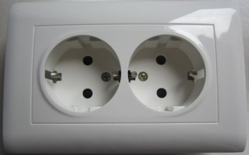 N1-L2ZG CB approved European double gang schuko socket outlet
