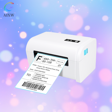 AIXW Thermalversandetikett Drucker - 4 Zoll Breite Thermalaufkleber Drucker (kostenloser Papierständer) 4x4 4x6 -Zoll -Etiketten