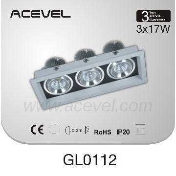3*17w One Head LED COB Grill Light, CE&ROHS Approved
