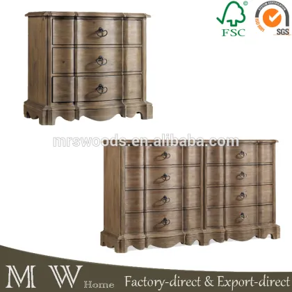 french recycled reclaimed wooden furniture drawer dresser, dresser with drawers, drawer dresser