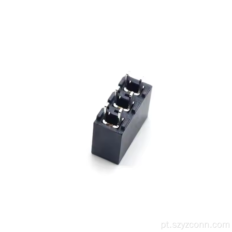 Conector de cabeçote fêmea com passo de 3,96 mm reto 3P