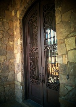 arched cellar door