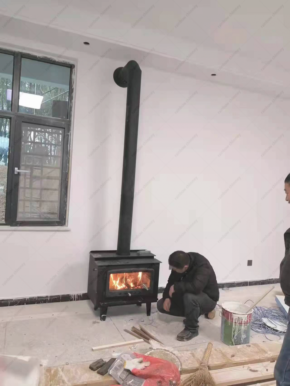 Classic cast iron wood burning stove/wood burner Fireplace