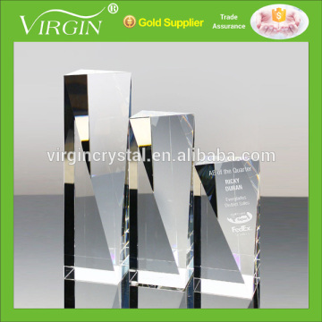 Wholesale Rectangular Prism Shape Section Custom China Crystal Trophy
