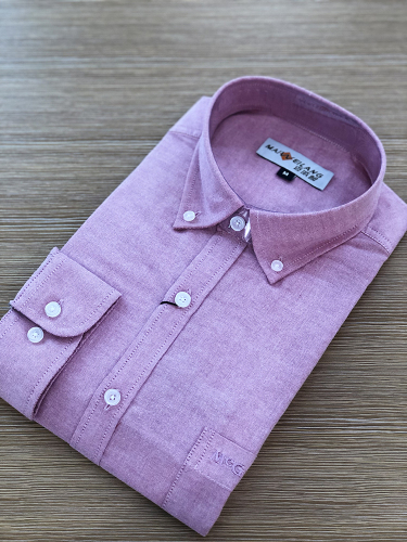 Bright color button-down male long sleeve shirt