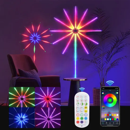 Colorful APP Controlled RGB LED Christmas Firework Lights for Home, Hotel, Party, Bar - USB Plug and Play