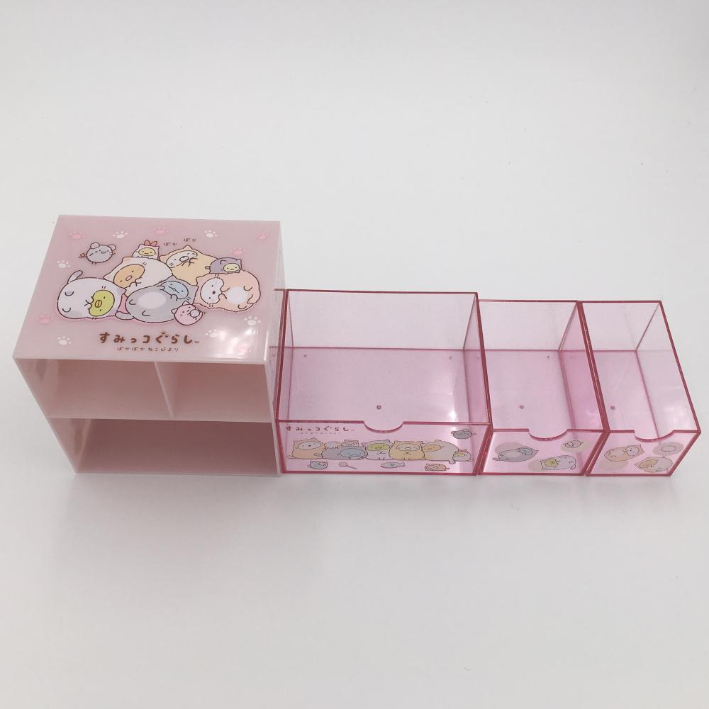 Plastic small storage box with drawer