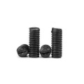 Black oxide slotted set screw with flat point