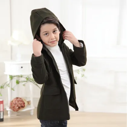 Fashion woolen coat children clothing winter outwear kids clothes boys coats