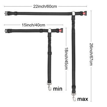 Harnais de ceinture de sécurité à deux bungee élastique