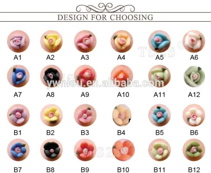 Rose-shaped Cute Handmade Ceramic Flower Nail Art Decoration