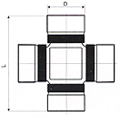 U-Joints With 4 Plain Round Bearings