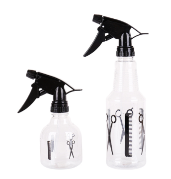 250 ml 8 Ounces Transparent Plastic Hair Spray Bottle with Black Trigger Sprayer in Stock