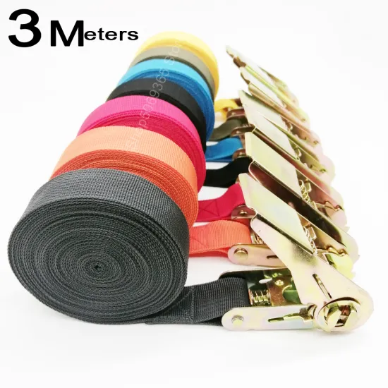 3 Meter Ratchet Belt Buckle Tie-Down Belt Cargo Straps Motorcycle Tension Rop Car Metal Buckle Tow Rope Strong Ratchet Belt