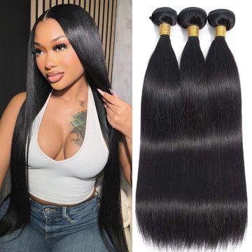 100% Unprocessed Brazilian Straight Human Hair Bundles