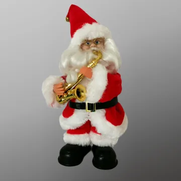 30cm Musical Santa Claus Saxophone Xmas Decoration Toy