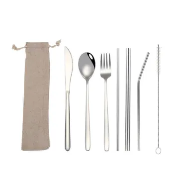 Stainless Steel Portable Flatware Set 7 Piece Set