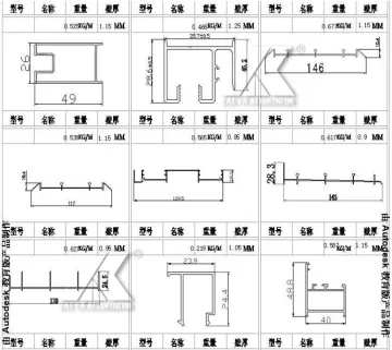 6082 Extruded Aluminum Profile for Clean Room Window Frame and Pergola