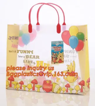 Handle Clear PP Bag Custom Printed Plastic Shopping Bag, eco custom oxo biodegradable clear white PP plastic shopping bag