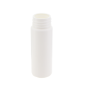 Botella cilíndrica de HDPE blanca de 70 ml con cuello de 30 mm