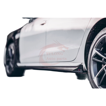 High-Quality Dry Carbon Fiber Side Skirt Extension for Audi A4 & S4 (2021 and later) - Enhance Your Vehicle's Appearance with a Premium Body Kit