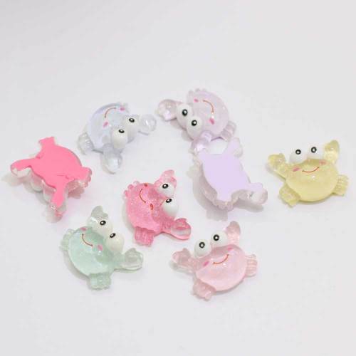 Licht Kleur Kawaii Gesimuleerde Krab Vormige Dier Harsen Cabochon Voor DIY Speelgoed Decor Kids Items Telefoon Shell Charms