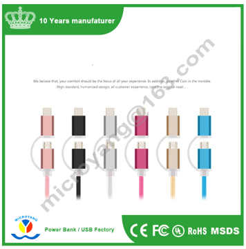 2016 latest 2 in 1 LM usb cable types with one head charge and data transfer for iPhone&android
