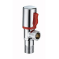 Chromed ninety degree quadrangle handle angle valve