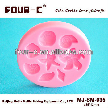 Shells and Starfish silicone moulds for cake design,decorating shape mould,dessert mold