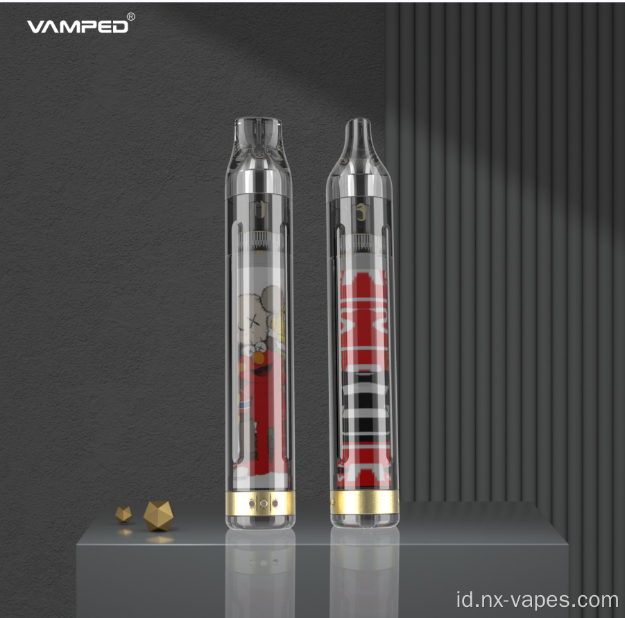 Kapasitas e-liquid Vamped 3ml Pen E-rokok