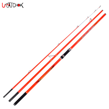 Ucatchok 4.2m Surf Casting Rod with 100g-250g Lure Weight and 3 Sections High Carbon Fiber for Distance Throwing