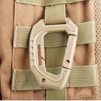 Tactical Molle Plastic Hook Carabiner for Outdoor Hiking