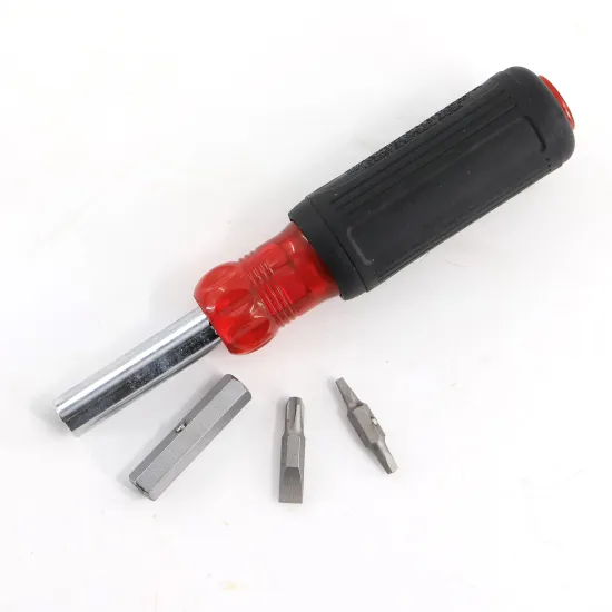 12-in-1 Philips Flat Head Chrome CRV Multi Bit Tool Screwdriver Set