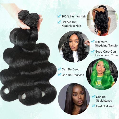 100% Brazilian Virgin Body Wave Human Hair Bundles