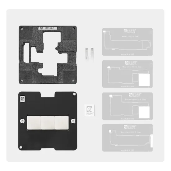 Amaoe 4-in-1 Mid-Layer Motherboard CPU BGA Reballing Stencil Kit for iPhone 13 Pro/Max/Mini