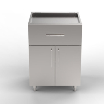 Steel Drawer Storage Cabinet with Double Door Base for Smart Kitchen