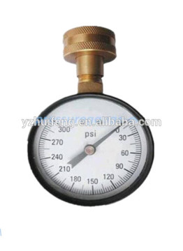 Simple Black Steel Case Water Test Pressure Gauge