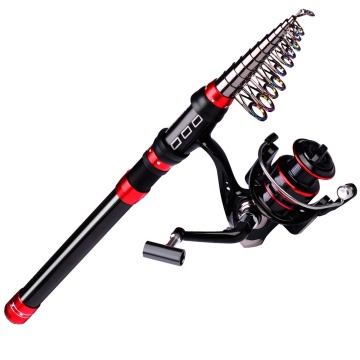Comboing Line Line Roll Lure Combo mit hartem Kohlefaserstab und Tragetasche