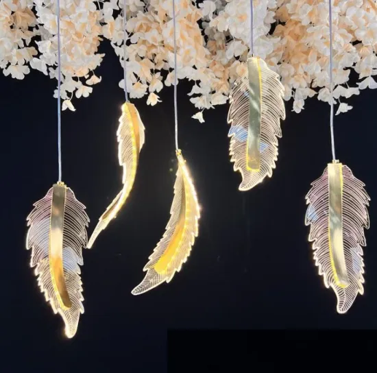 New 5-Head Feather Design LED Chandelier: Transparent Acrylic AC-powered Hanging Lamp for Home, Hotel, and Wedding Ceiling Decorations