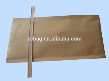 100g brown Kraft inner aluminium foil coffee one way degassing valve tin tie coffee bean packaging bags