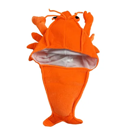 Customized Stuffed Plush Sea Animal Lobster Hat for Parties and Festivals