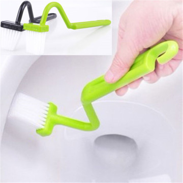 Portable Toilet Brush Clean Home Shower Room Wc Accessories Portable Toilet Brush Bathroom Scrubber V-type Bent Cleaner