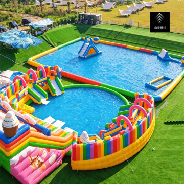 Inflatable Playground with Slide and Climbing Net