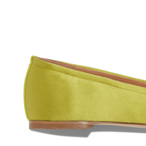 Stylish Round Toe Ribbon Embellished Leather Flats