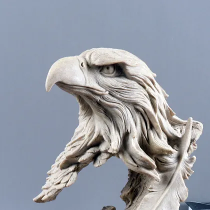 house decoration resin wolf head sculpture