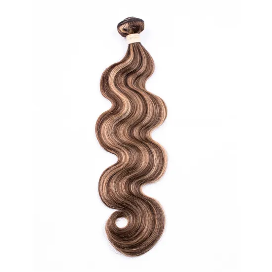 Straight and Body No Tangle No Shed Soft And Smooth, P4/27 Color 100% Brazilian Virgin Human Hair 10"-30" Hair Bundles In Stock