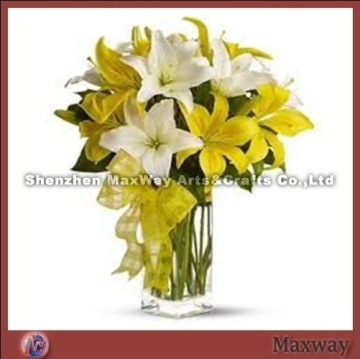 Crystal quadrate cup-shaped acrylic/perspex vase/flower vase