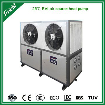High efficiency vertical tube in shell for High Temp. Heat Pump
