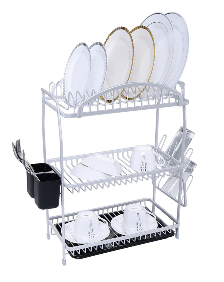 Rack de plats en aluminium à 3 niveaux