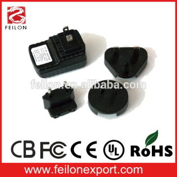 5w Interchangeable Power supply 5V 1A switching power adapter EU AU US UK plugs